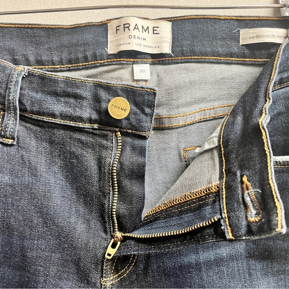 Frame Le Skinny de Jeanne Denim Jeans Sz 30 - Picture 6 of 13